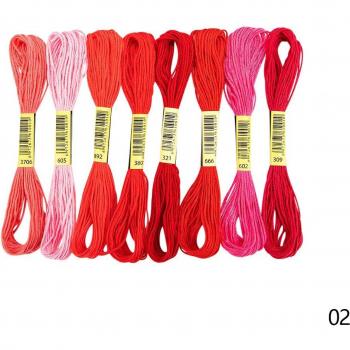 8Pcs Multicolor Cotton Sewing Skeins