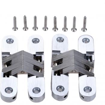DRELD 2pcs Invisible Concealed Folding Door Hinges