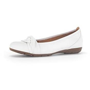 Gabor Glattleder Ballerina - weiss - Damen - Size: 4.5