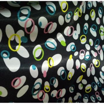 Glossy Satin Circle Dot Fabric