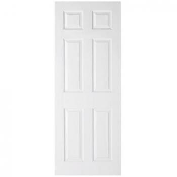 LPD Moulded Textured White Primed 6 Panel Internal Door - 1981mm x 838mm x 35mm (78 x 33)