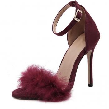 Red Pointed Toe High Heels with Nude Tip