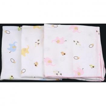 Ensemble de serviettes carrées pour bébé - 3 pièces en tissu doux