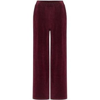 Tranquillo Jogginghose – Bio‑Damen, Nicky Velours, weite Passform, Wein, Größe L