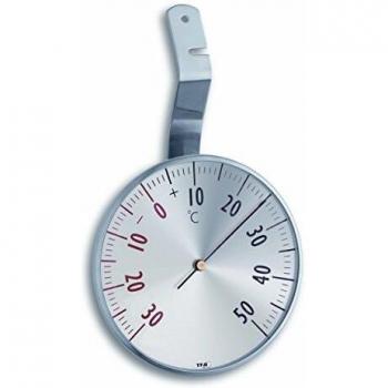 Termometro Analogico a Finestra Inox 14.5003 Argento con Igrometro