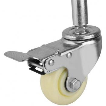 3 Inch Shock Absorbing Nylon Casters with Brake - 220 Lbs Load Capacity