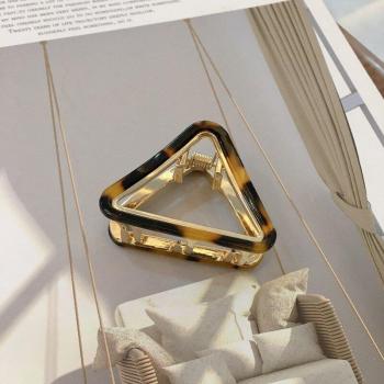 Korean Medium Metal Geometric Triangle Hair Clip for Women and Girls