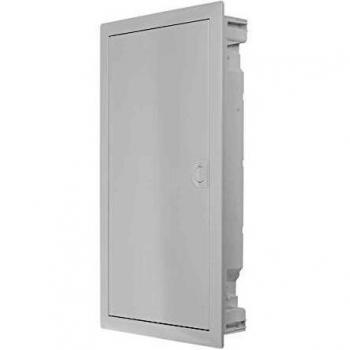 Distribuidor pequeño Hager Volta VH36NC IP30 para pared hueca, 3 filas de 12 módulos, con puerta de acero