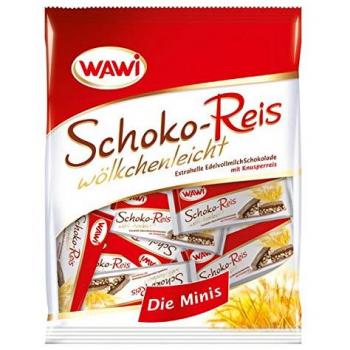 WAWI Schokoreis‑Wölkchenleicht‑Edelvollmilch‑Mini‑Reiskugeln 200 g
