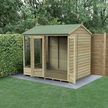 Beckwood 8ft x 6ft Reverse Apex Summerhouse with Double Doors