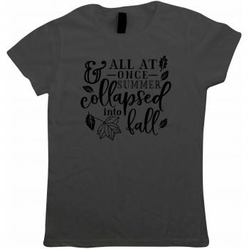 Vector Bomb Autumn Colours Falling Leaves On The Ground Fall T-Shirt