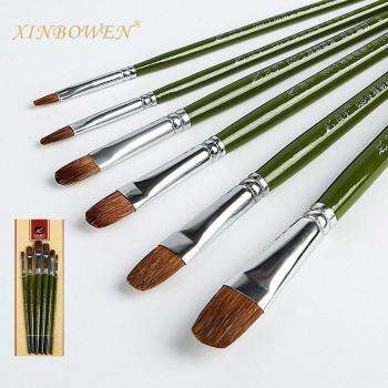 Luxury 6pcs Round Nylon Paint Brush Set