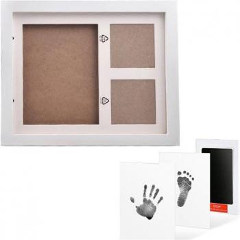 Newborn Footprint and Handprint Picture Frame Set