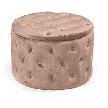 Pouf contenitore portatutto rosa cm 60 x 42 h