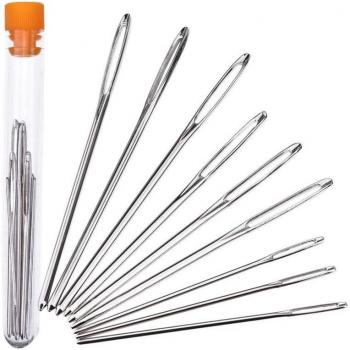 9pcs Stainless Steel Leather Sewing Needles for Crafts