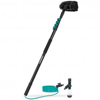 Brosse de lavage télescopique 4,60 m avec brosse multi-usages, tuyau et distributeur de savon inclus