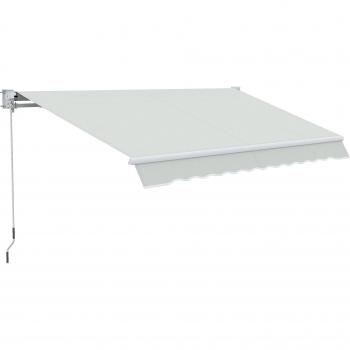 Toldo Manual Pared/Techo OutSunny – Protección Solar UV50+, 200×295 cm, Crema