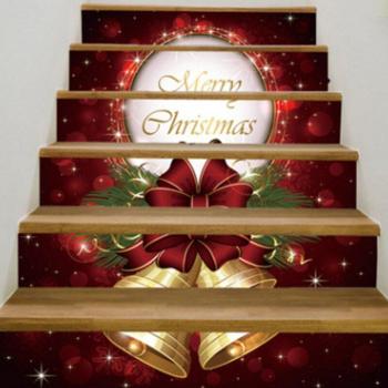 Christmas Tree Reindeer Stair Decal