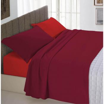 Completo Letto Natural Color 100% Cotone Rosso/Bordeaux – Italian Bed Linen