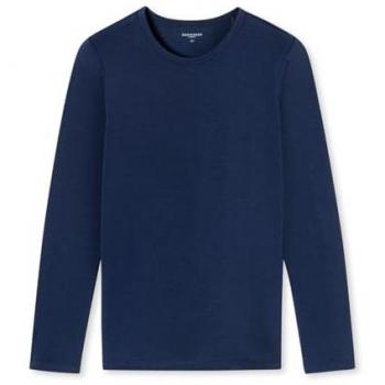 Schiesser Shirt langarm unisex wärmend dunkelblau - Thermo 92 male