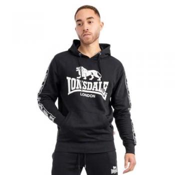 Sudadera con capucha Lonsdale SCOUSBURGH - Negro/Blanco - XL para Hombre