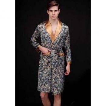 Yukata de Seda para Hombre con Cinturón