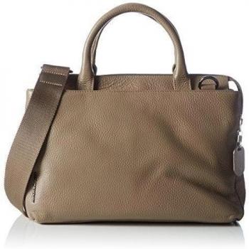 Mandarina Duck MELLOW LEATHER TRACOLLA TAUPE - Bolsa de Asa Superior Mujer, color Gris, talla 14x31x39 cm