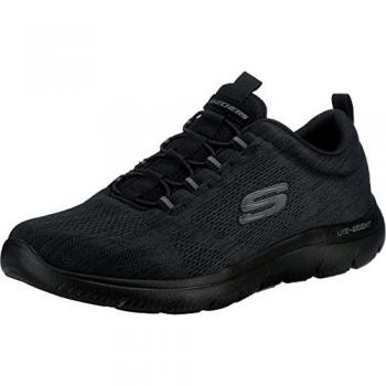 Zapatillas Skechers Summints Caballero L Negra Cómodo y Deportivo