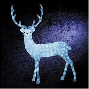 Renne Illuminata da Esterno 200 LED Bianco Freddo H118,5 cm con Trasformatore