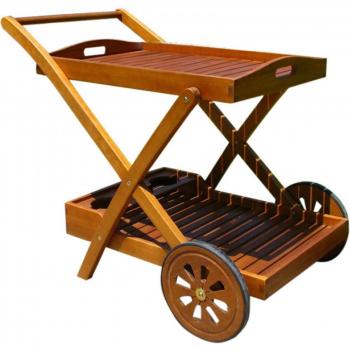 Carrello bar in legno 89x76x56 cm