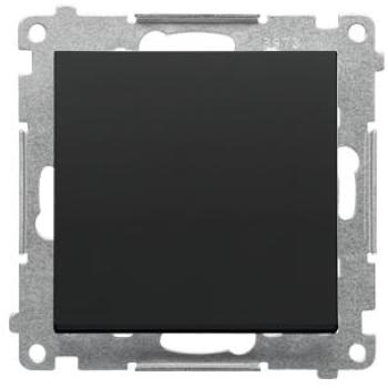 Module d'interrupteur d'escalier sans pictogramme 10 Ax, noir mat