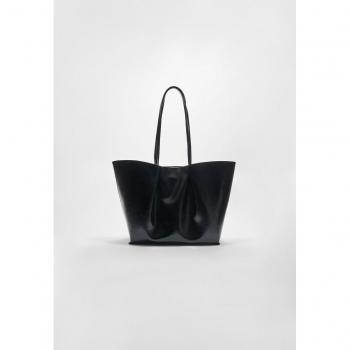 Stradivarius Borsa Shopper Soft Nero con Clip a Fibbia OS
