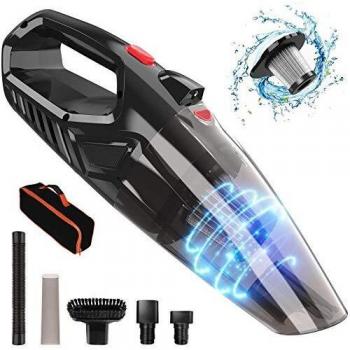 BurnNova Aspiratore Portatile 120W 9500Pa 2600mAh per Auto con Filtri Lavabili
