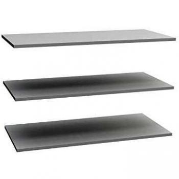 FORTE Einlegeböden 3-er Set für 170er Schwebetürenschränke Grau 82,9 x 42 cm