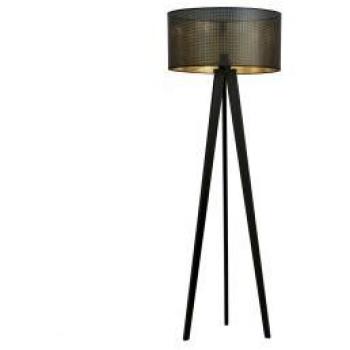 Emibig Aston Schwarze Stehlampe mit Goldakzenten