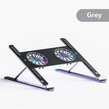 Aluminum Ergonomic Laptop & Tablet Stand – Adjustable, Portable, Fan Included