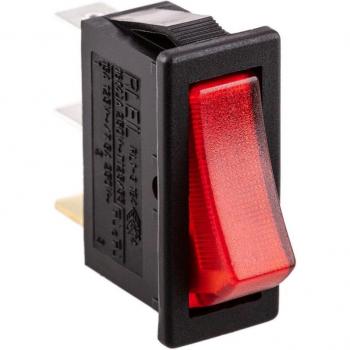 Interruptor SPST rojo con luz 3 pines - BeMatik