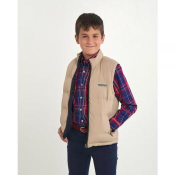 Chaleco Spagnolo reversible beige para niño
