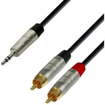Câble stéréo 3,5 mm vers 2 x RCA audio mâle 1,5 m