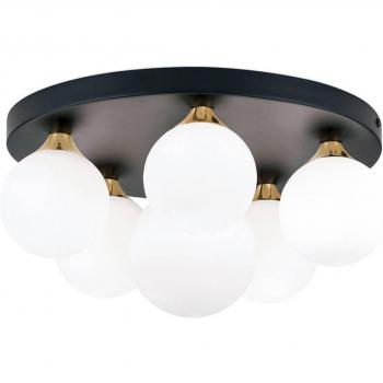 Deckenlampe Frostweiß, Baldachin Ø 36 cm, schwarz