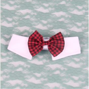 British Checked Dog Bow Tie