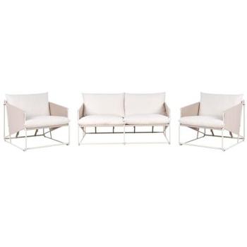 Ensemble Canapé et Fauteuils Jardin Taupe
