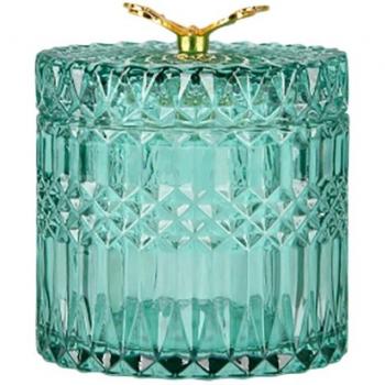 Rangement à bijoux nordique en or et verre