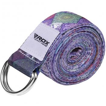 Cinghia Antiscivolo Yoga RDX F9 in Cotone con Anello in Acciaio