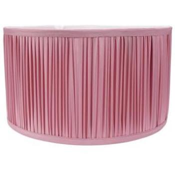 VALUELIGHTS Small Faux Silk Pink Drum Ceiling Pendant Shade