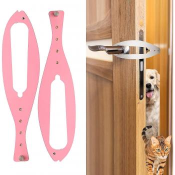 2 Pcs de Latch para Puerta de Gato con Correa Ajustable - Ayane Rosa