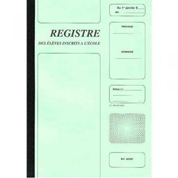 Registre des élèves inscrits - 176 élèves - Piqûre - 21 x 29,7 - 24 pages