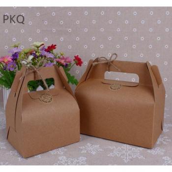 50pcs White Paper Cupcake Box with Handle