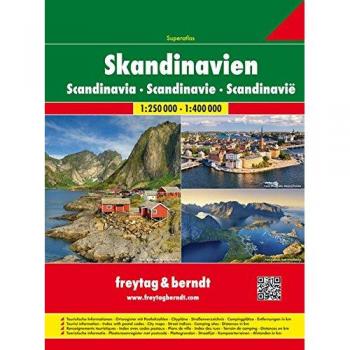 Freytag Berndt Autoatlanten, Skandinavien Superatlas, Spiralbindung - Maßstab 1:250 000 - 1:400 000