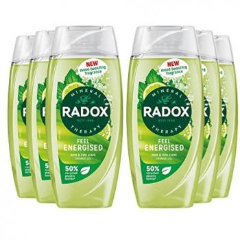 Radox Energising Mint & Lime Shower Gel, 225ml, 3 Pack